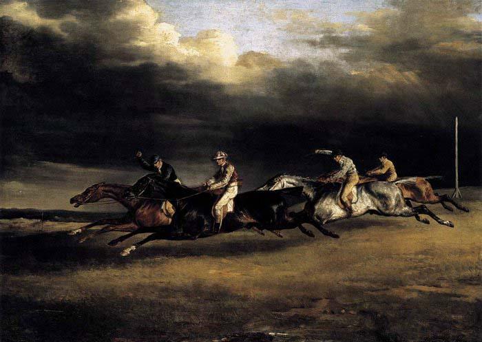 Theodore Gericault The Epsom Derby Sweden oil painting art